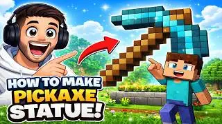 I Built a GIANT Pickaxe Statue in Minecraft 😱