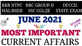 JUNE 2021 MOST IMPORTANT CURRENT AFFAIRS