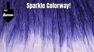 Dip Dyeing Kettle Dyed Sparkle Yarn to Make Silver Lurex Pop (2022 Chanukah Bonus Night 10)