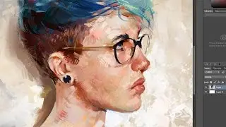 Blue Hair - Painting a Digital Portrait in Photoshop