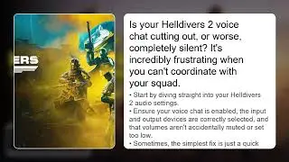 Helldivers 2 Voice Chat Not Working Fix
