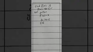 Inverse of function #maths #calculus #shortvideo #functions #linearalgebra