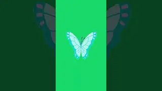 green screen cartoon butterfly 
