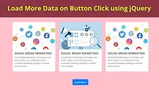 Load More Data on Button Click using jQuery ||  Load more anything in HTML, CSS, JQUERY in Hindi