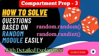 Question based on Random Module | Class 11 ,12 CBSE | Compartment Computer Science | Supplementary