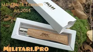 Складний ніж MAM Black Titanium. 10.5см. Beech Wood Art. 2064. simtorg.com