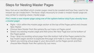 Nesting Master Pages & Styles (VIDEO 06)