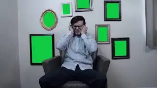 iDubbbzTV - Sitting In Front Of Picture Frames - Green Screen - Chromakey - Mask - Meme Source