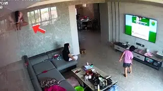 女孩無端現身在牆角｜客廳的人被嚇呆了