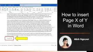 How to insert Page X of Y (Current Page/Total Pages) in Word