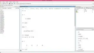 23-who,whos,clc,clear,ans,inf Commands in matlab
