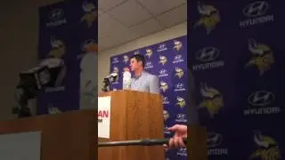 Vikings - Shaun Hill postgame press conference. 