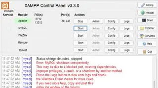 MySQL Shutdown Unexpectedly | Bangla Tutorial MySql Error | Web Journey