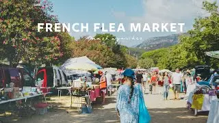 蚤の市散歩｜可愛い南仏の海街のブロカントでお買い物｜アンティーク・ヴィンテージ｜夏の南仏4泊5日旅②｜flea market Vlog in France