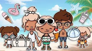Summer Beach Day in SWEDEN 🇸🇪 🌞 | *with voice* | Toca Boca Family Roleplay