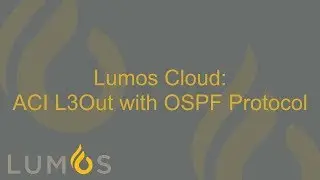 Lumos: ACI L3Out with OSPF Protocol