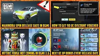 🔴 BGMI Mahindra Spin Release Date | Next Mythic Forge BGMI | Uc event Kab aayega | 90 Uc RP Voucher