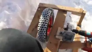 Самодельный снегоход своими руками с двигателем от шуруповерта