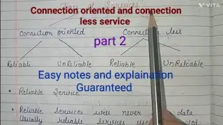Connection oriented and connection less service Part 2 | Reliable and unreliable service Lecture 10
