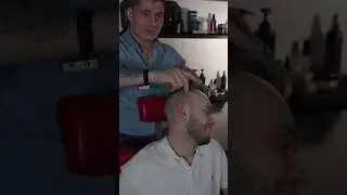 Массаж в моём барбершопе для моего коллеги