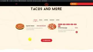 Gloreya food tab menu responsive issue