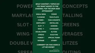 What do you want this upcoming off-season??? #shorts #football #podcast #clinics