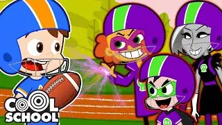 The Big Football Game w/ Drew Pendous 🏈 Cruel School vs Cool School 🏆 Cool School Cartons for Kids