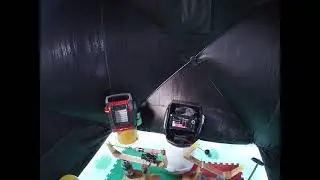 Ice Fishing Kempenfelt Bay with spreaders and 