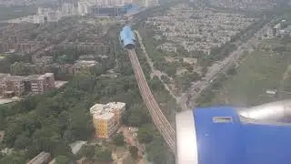 Landing indigo flight  in delhi airport
