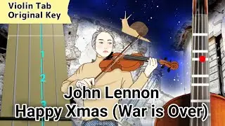 John Lennon - Happy Xmas (War is Over) Play Along Violin Tab Tutorial