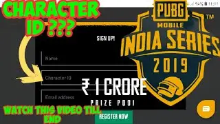 REGISTER CHARACTER ID PROBLEM SOLVED|PUBG MOBILE INDIA SERIES |LINK IN DESCRIPTION