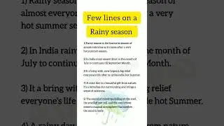 Few lines on a Rainy season #motivation #knowledge #rainyseason #viral_shorts