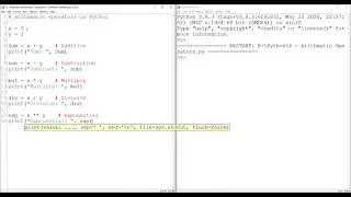 Arithmatic Operators in Python