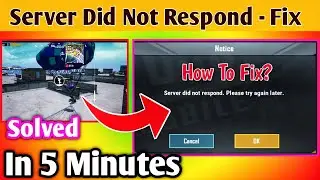How To Fix Server Did Not Respond Problem In PUBG Mobile | Request TimeOut in PUBG