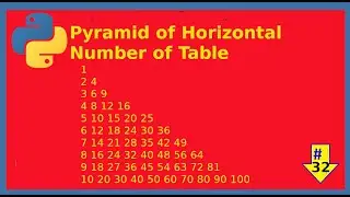 Pyramid of Horizontal Number Table