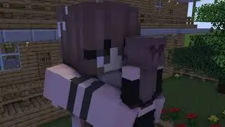 Giantess growth in garden (Minecraft growth animation #27)