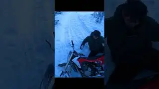 Никита дунул паровоз🥵 #покатушка #питбайки #эндуро #упал #зима #shorts
