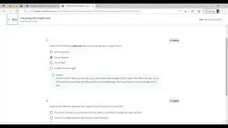 Essential Google Cloud Infrastructure2022: Foundation Quizz answer