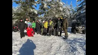 Покатушка на 6 квадриках и багги для расчистки леса от поваленных деревьев после ледяного дождя