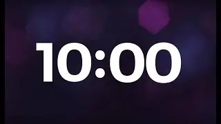 10-Minute Countdown Timer | Dark Background, No Sound