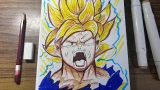 How to draw Sonu Goku step by step | easy anime drawing