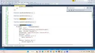 Part 7 - Delete Record using WebMethod and Ajax call