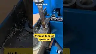 Thread tapping operation #machinists #tapping #threads #tappingmachine #manufacturing #viralvideo