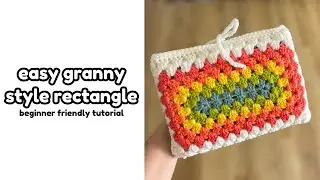 EASY Crochet Granny Rectangle | How to Make a Rectangle in ANY SIZE! | Ashten Stitches