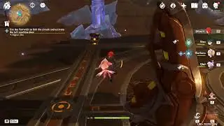 use the farrwick to link the circuit and activate the left machine door genshin impact