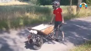 Строительная тачка мопед.