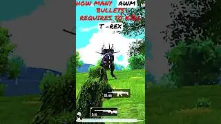 HOW MANY AWM BULLETS CAN KILL T-REX 🦖 🦖 🦖 🦖 🦖🦖🦕🦕🦕🦕🔥👍 #pubg#pubg shorts#krafton #pubg