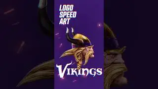 NFL Vikings Logo Speed Art