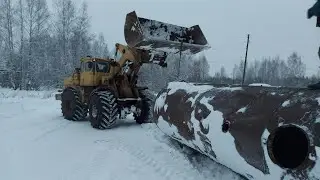 Кировец ломает бочку МЖТ