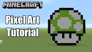 Minecraft Pixel Art Tutorial - 1 Up Mushroom